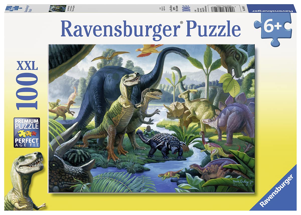 Ravensburger pusle 100 tk Dinosauruste kooselu Paatidest laevadeni