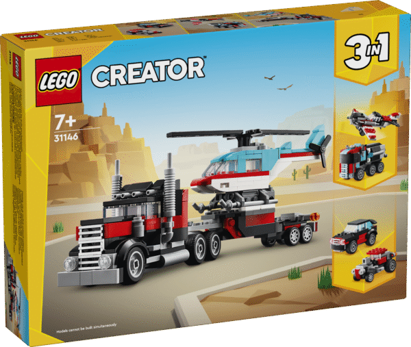Lapsed saavad mängida lõbusaid lugusid selle LEGO® Creator kolm ühes komplektiga