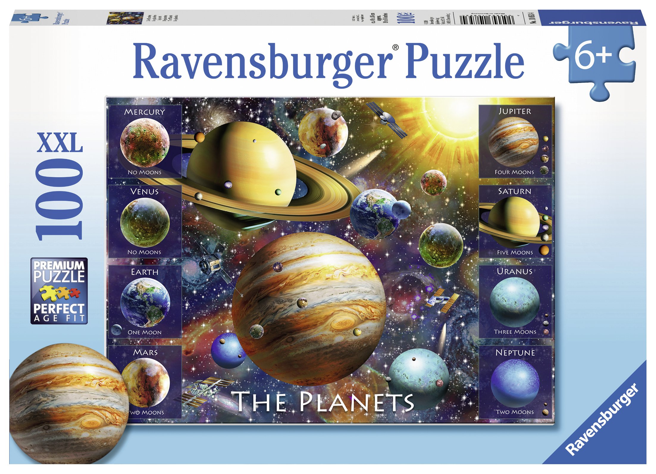 Ravensburger pusle 100 tk Planeedid Paatidest laevadeni