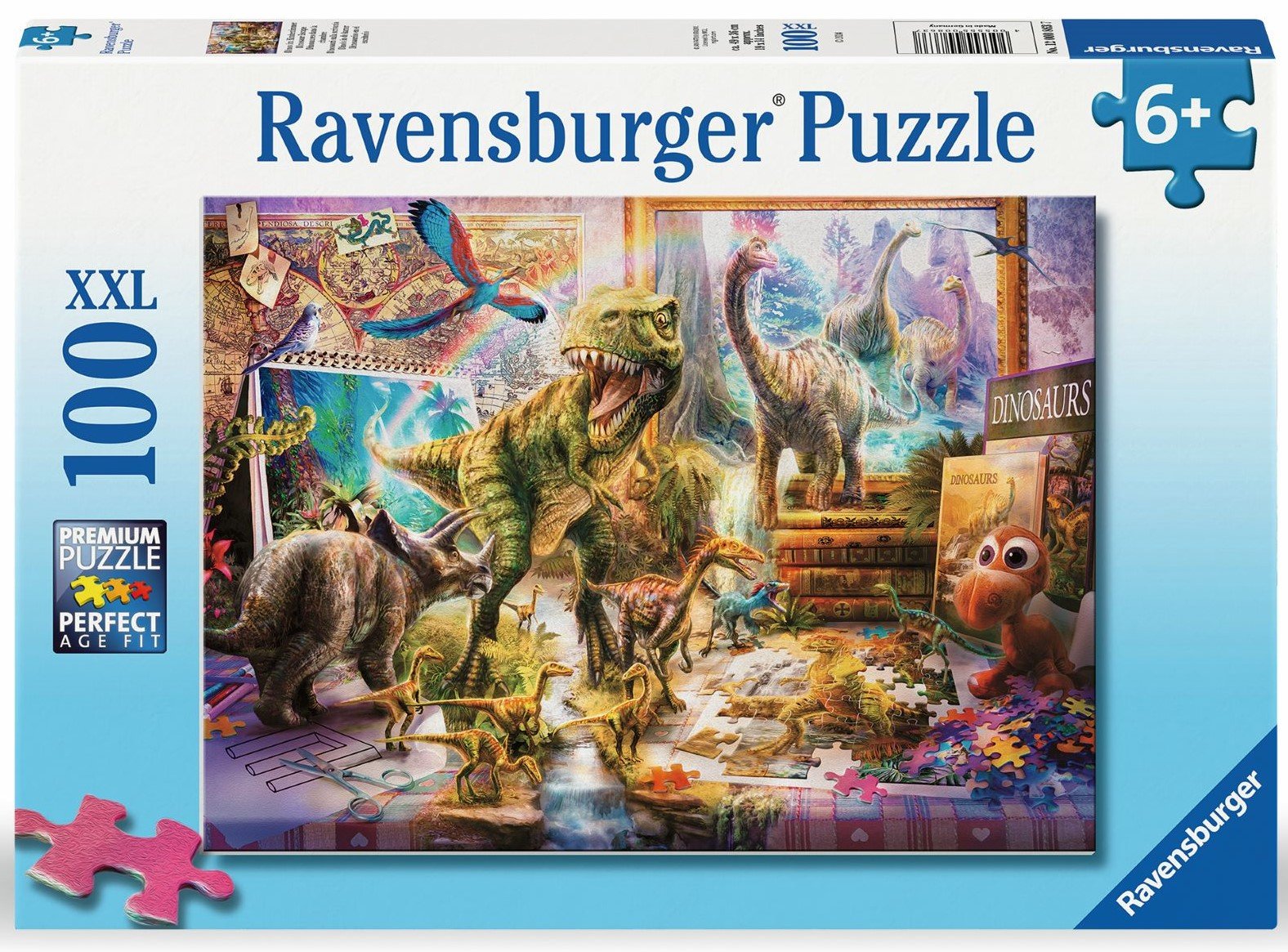 Ravensburger pusle 100 tk Dinosaurused Paatidest laevadeni