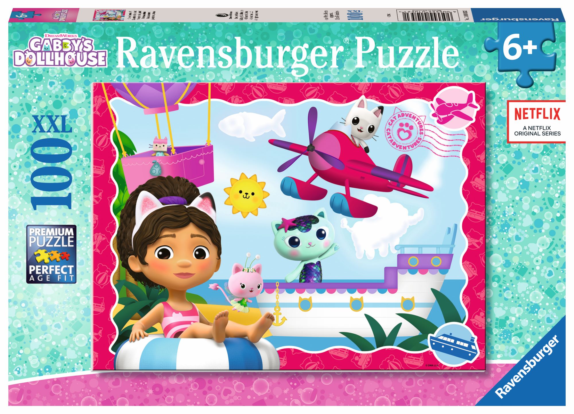 Ravensburger pusle 100 tk Gabby nukumaja Paatidest laevadeni