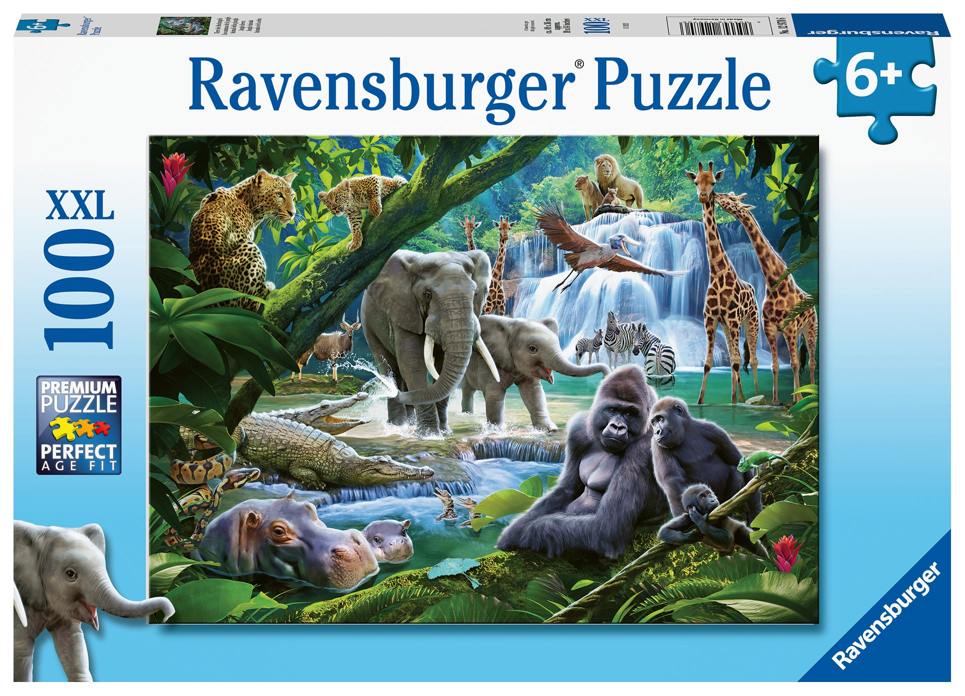 Ravensburger pusle 100 tk Džungli perekond Paatidest laevadeni