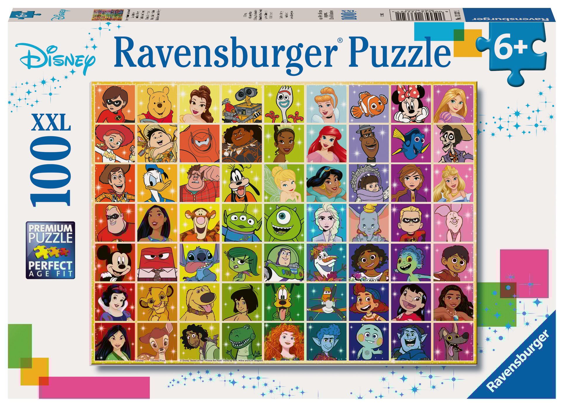 Ravensburger pusle 100 tk Disney mitu tegelast Paatidest laevadeni