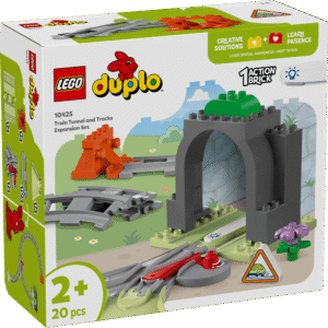 Eelkooliealised lapsed saavad selle rööpaehitusmänguasjaga muuta oma LEGO DUPLO rongikomplektid lõbusamaks
