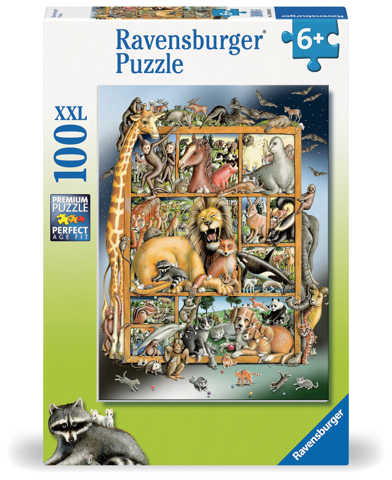 Ravensburger pusle 100 tk Loomad pildiraamil Paatidest laevadeni
