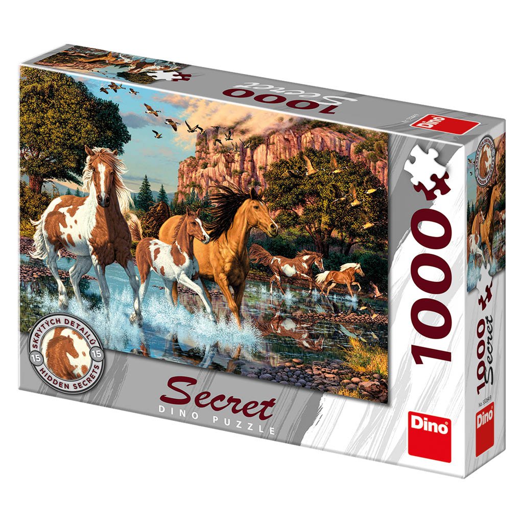 Dino peitepusle 1000 tk Hobused Dino pussled pakuvad lõbusat puslekogemust perega