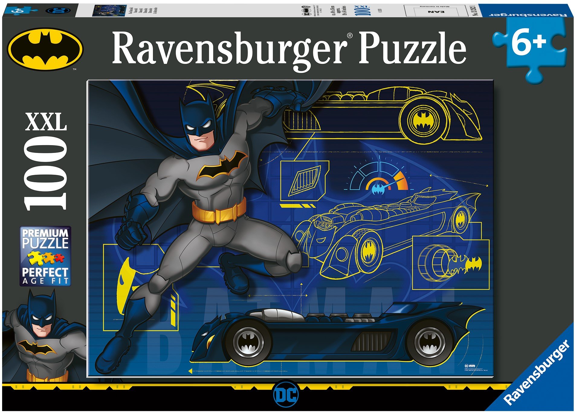 Ravensburger pusle 100 tk Batmani auto skemaatik Paatidest laevadeni