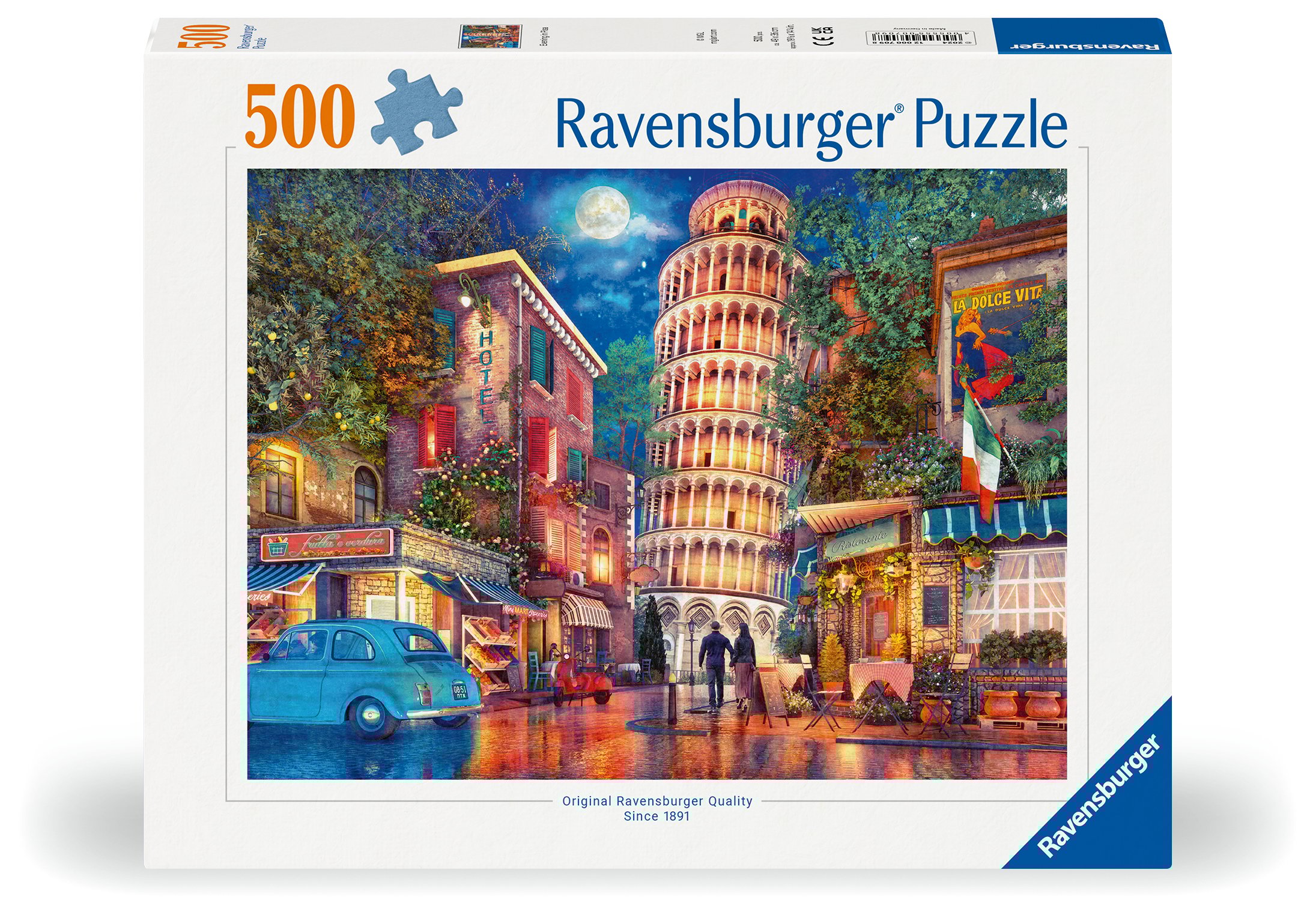 Ravensburger pusle 500 tk: õhtu Pisas Suurepärane kingitus - puslede kokkupanek on tore ja lõbus tegevus