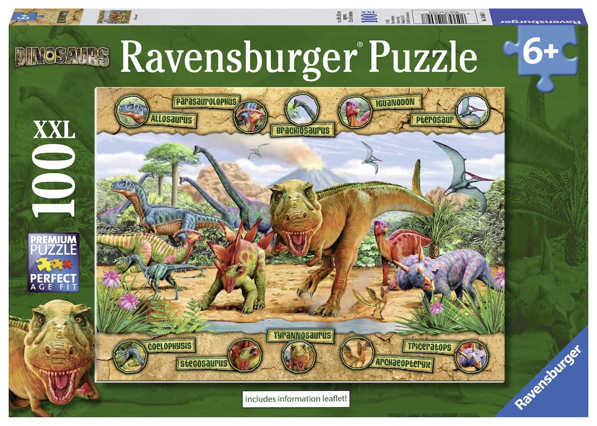 Ravensburger pusle 100 tk Dinosaurused koos Paatidest laevadeni
