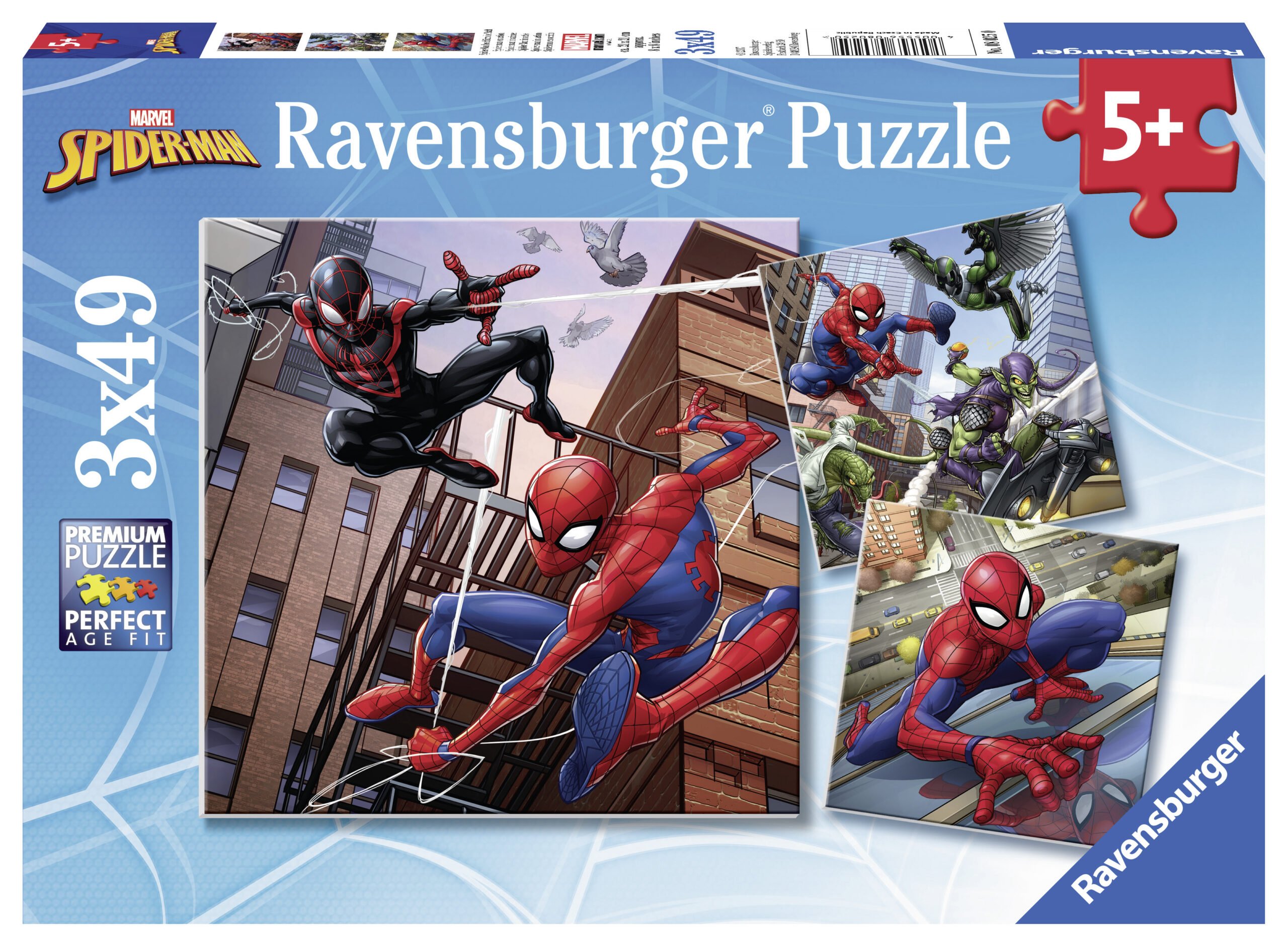 Ravensburger pusle 3x49 tk Spiderman Paatidest laevadeni