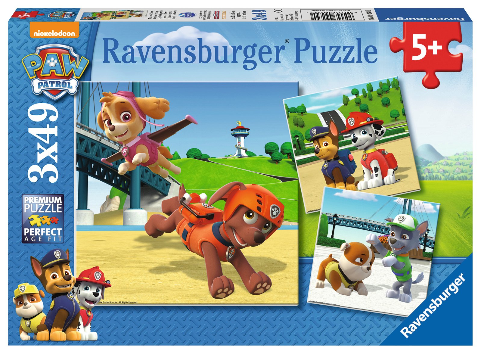 Ravensburger pusle 3x49 tk: Käpapatrulli tiim Paatidest laevadeni