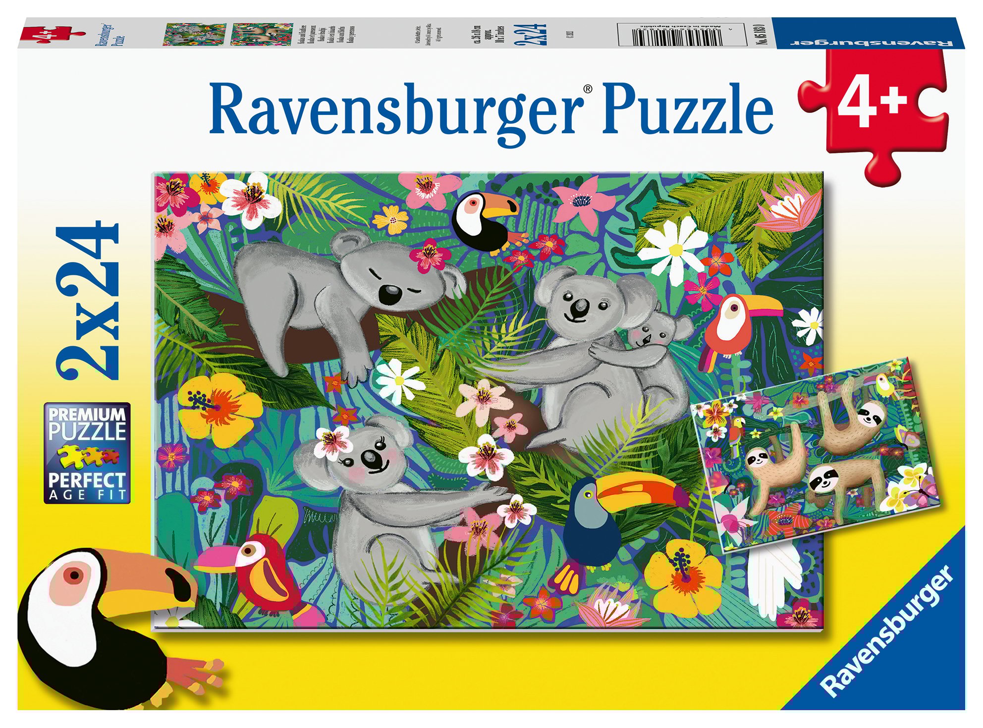 Ravensburger pusle 2x24 tk Koaalad ja laiskloomad Paatidest laevadeni