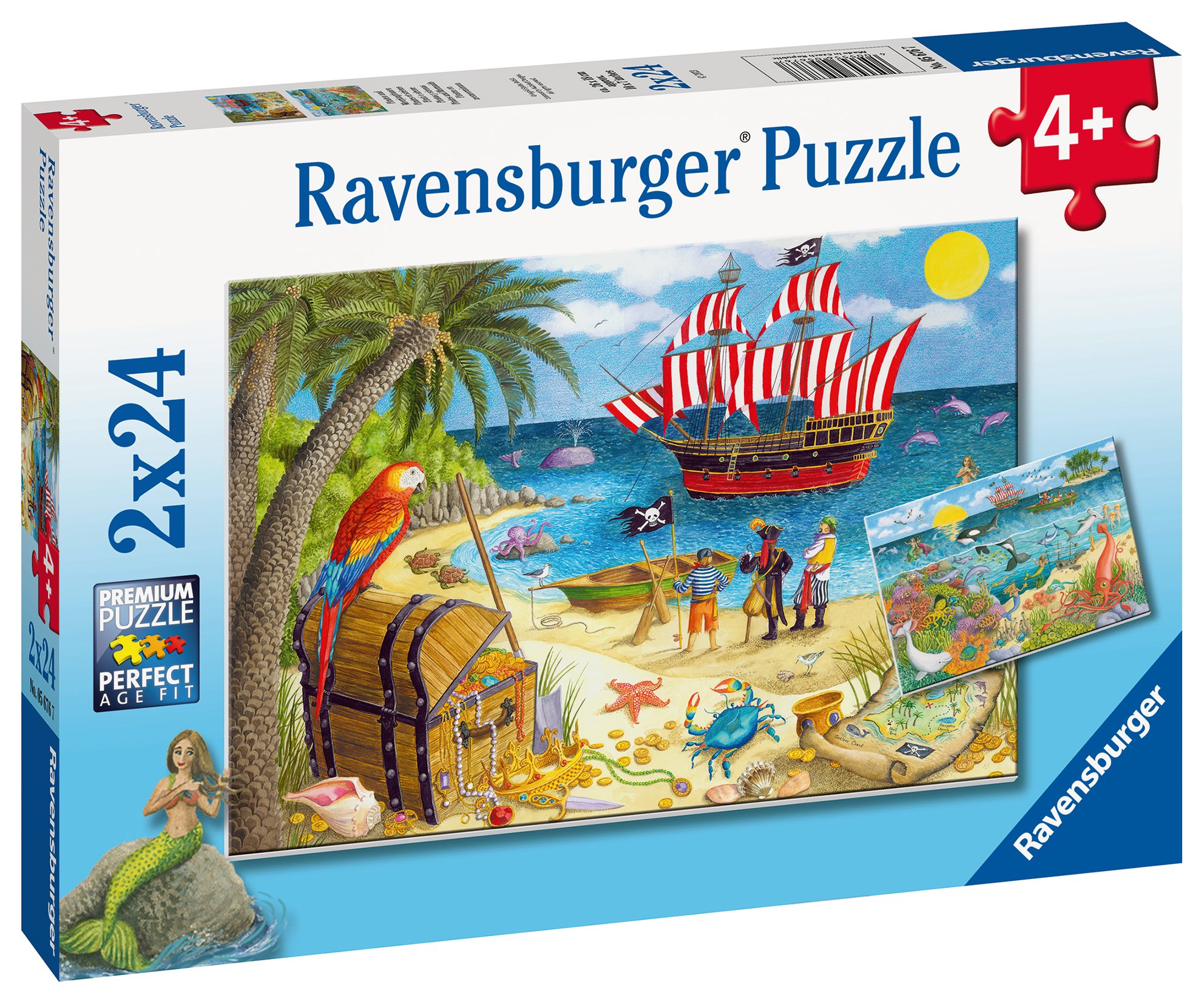 Ravensburger pusle 2x24 Piraadid ja merineitsid Paatidest laevadeni