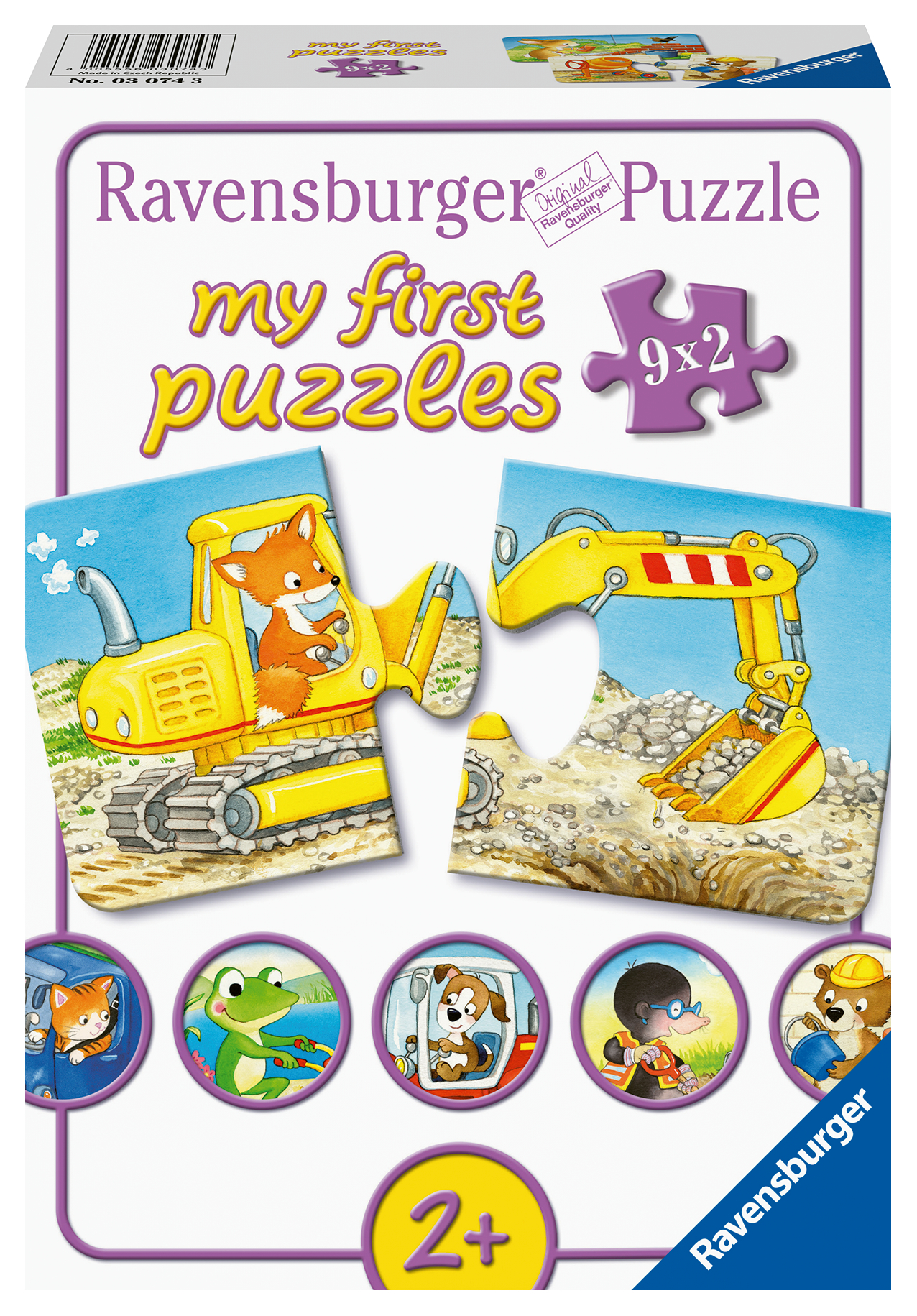 Ravensburger minu esimene pusle 9x2 tk Ehitus Väikelaste lemmikpusle!