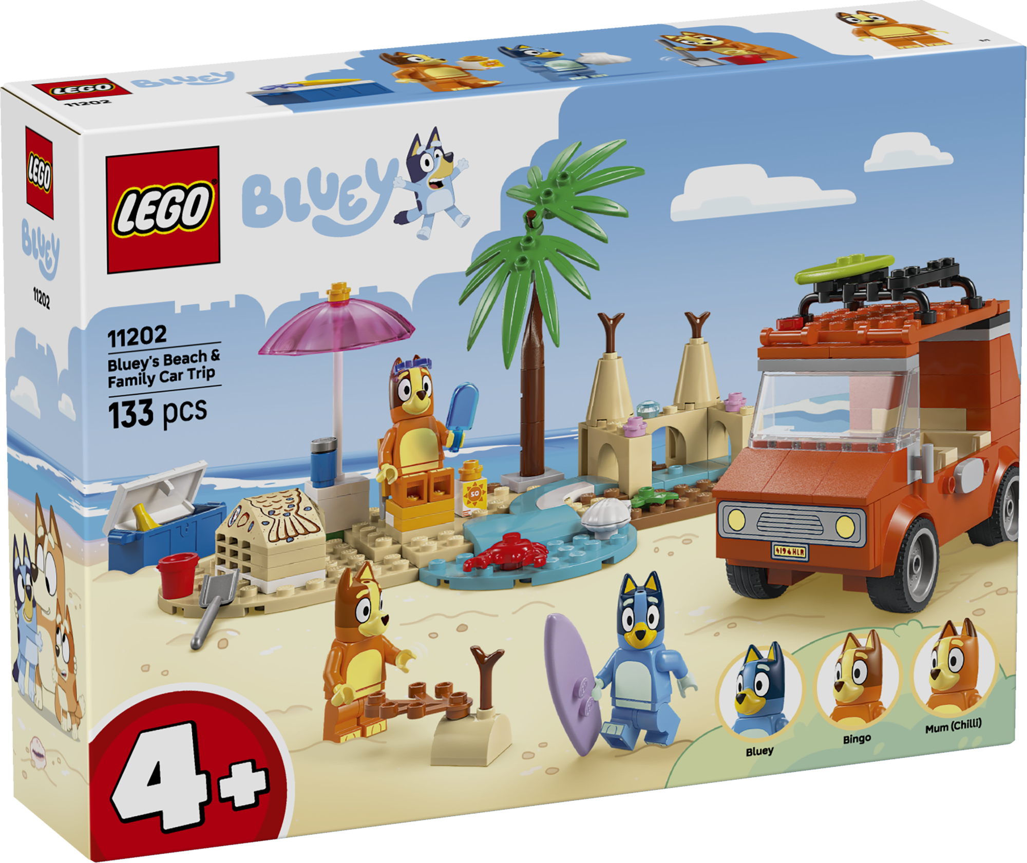 LEGO 4PLUS Bluey ranna- ja autoreis perega Bluey