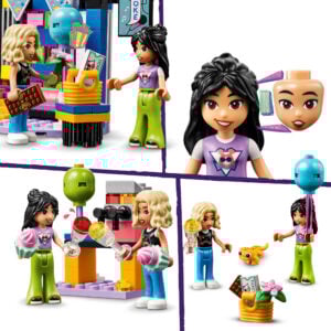 kahe LEGO® Friends tegelase ja gekofiguuriga.