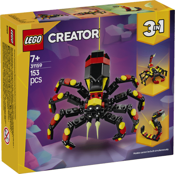 Loomafännid saavad komplektiga LEGO Creator 3in1 Metsloomad: üllatav ämblik nautida loomingulist mängu ja ehitamist.