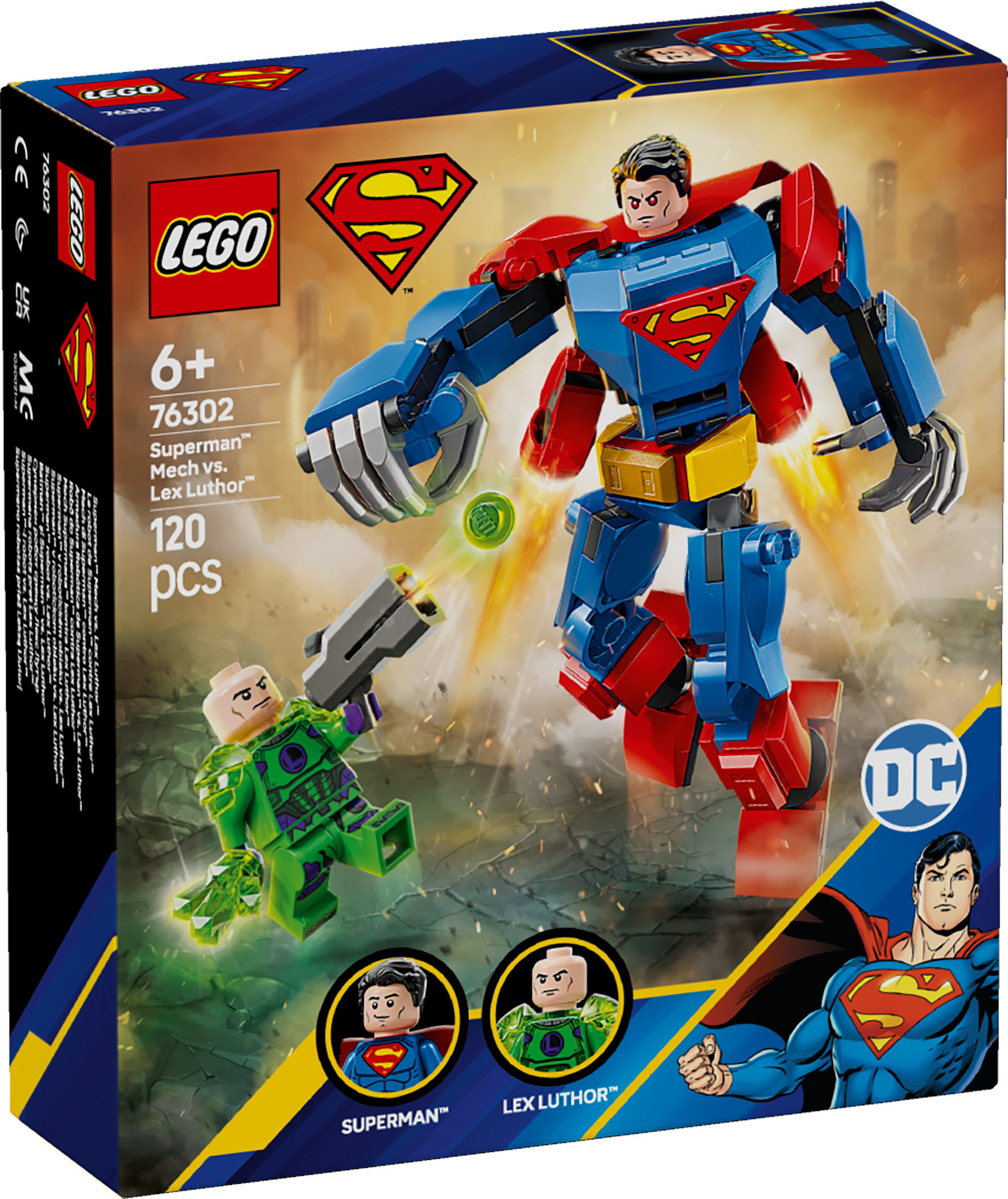 LEGO Super Heroes Supermani robot vs. Lex Luthor LEGO® DC Supermani roboti ja Lex Luthori superkangelaste mängukomplekt on lastele mõeldud ehitusmänguasi