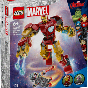 Anna eepiline Iron Mani märul laste kätesse LEGO Marveli Iron Mani robot vs. Ultron kokkupandava superkangelase mänguasjaga.