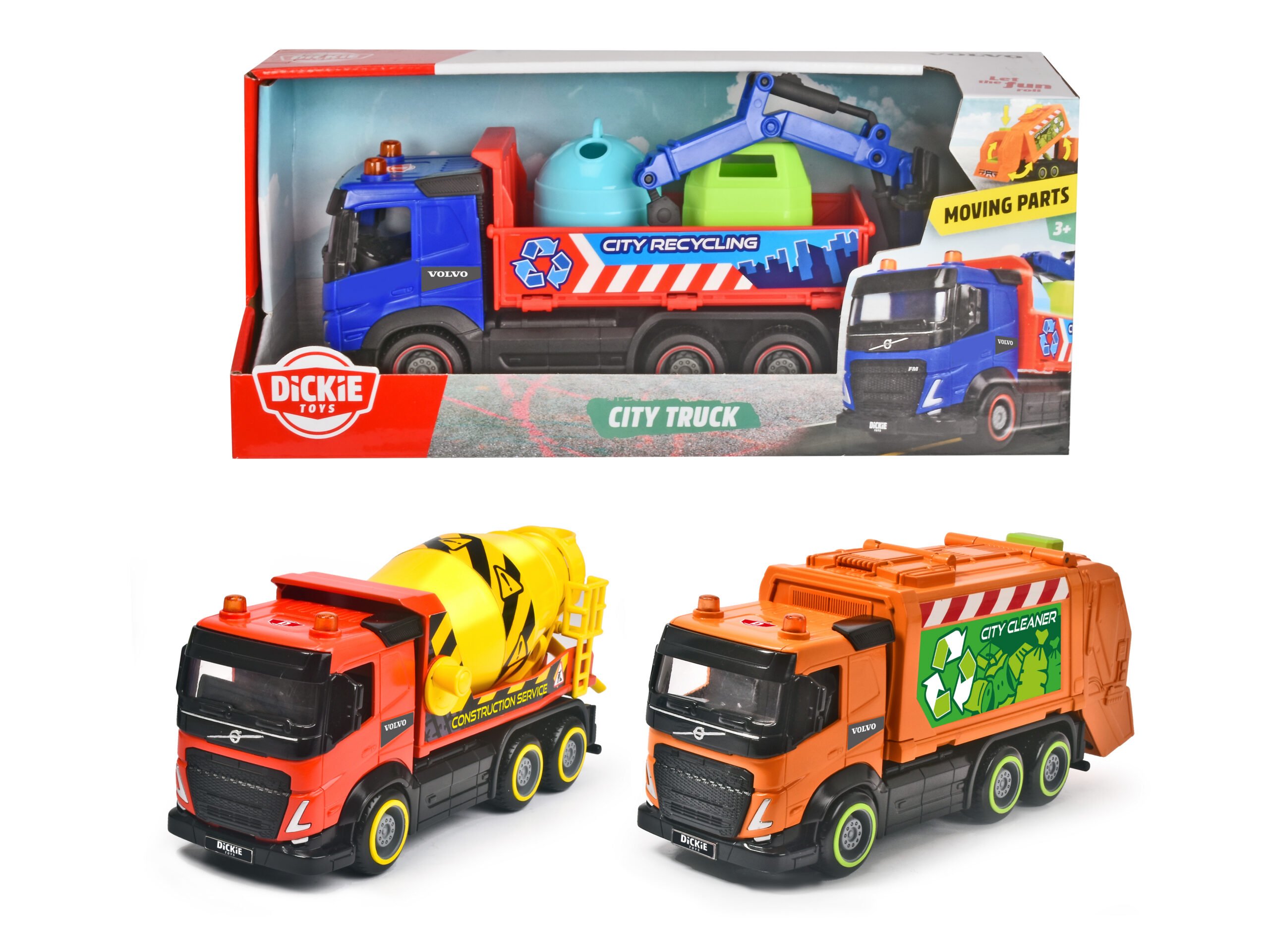 Simba City truck 3 erinevat Dickie Toys on lastele mõeldud sõidukibränd! Meil on alati sama eesmärk: panna lapsed naeratama. Pakkige oma mänguasi lahti ja laske lõbu alata!