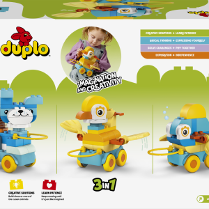LEGO DUPLO Kolm ühes: loomad ratastel