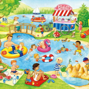 Ravensburger pusle  2x24 tk Järves ujumas