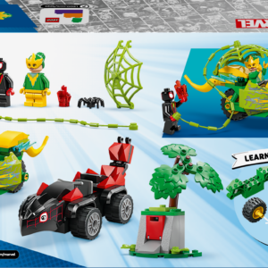 LEGO Spidey Spini ja Electro dinosaurusesõidukite tagaajamine