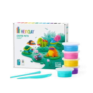 HEY CLAY voolimismass 15 tk: eksootilised loomad