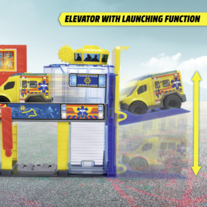 Dickie Toys päästeautode teenindusjaam ja mänguplats