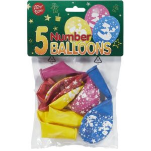 Bini number 3 pildiga õhupallid, 5 tk