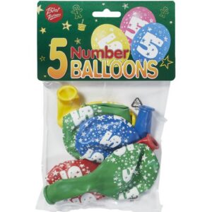Bini number 5 pildiga  õhupallid, 5 tk