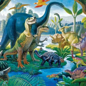 Ravensburger pusle 100 tk Dinosauruste kooselu