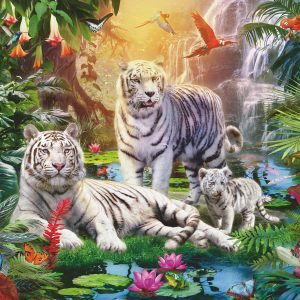 Ravensburger pusle 1000 tk: Valge tiigri perekond