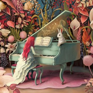 Ravensburger pusle 500 tk Jänes klaveril