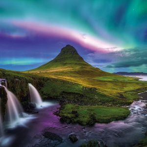 Ravensburger pusle 1000 tk: virmalised Kirkjufellis