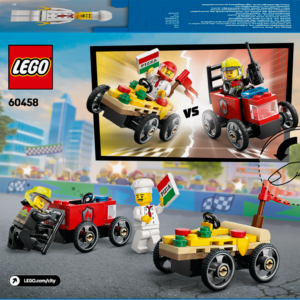 LEGO City Pitsaauto vs tuletõrjeauto võidusõiduautode komplekt