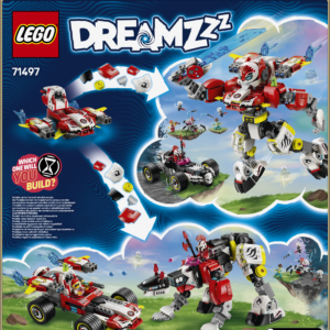 LEGO Dreamzzz Cooperi tiigrirobot ja Zero hot-rod-auto