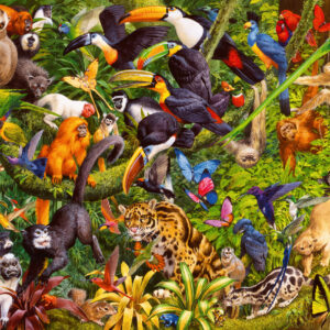 Ravensburger pusle 200 tk Troopiline vihmamets