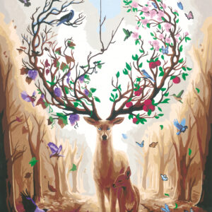 Ravensburger maalimine numbrite järgi Maagiline hirv