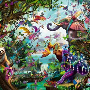 Ravensburger pusle 4000 tk Troopika draakonid