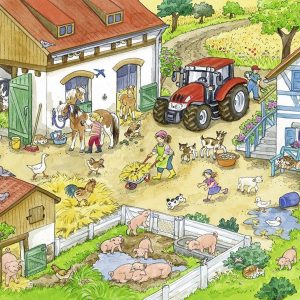 Ravensburger pusle 2x24 tk Päev farmis